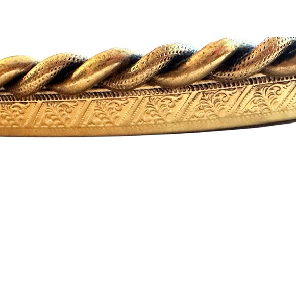 Rare XL 19’’ Stylebuilt Accessories Vtg Oval Rope Mirrored Vanity Tray/Mirror - Picture 2 of 6